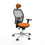 PIQUERAS Y CRESPO Silla de oficina Jorquera Naranja y Gris