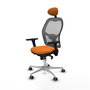 PIQUERAS Y CRESPO Silla de oficina Jorquera Naranja y Gris