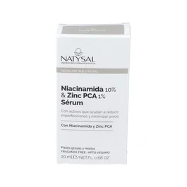 NATYSAL Sérum Facial Niacinamida 10% & Zinc PCA 1% - 20ml - Para Piel Mixta y Grasa, Control de Sebo e Hidratación