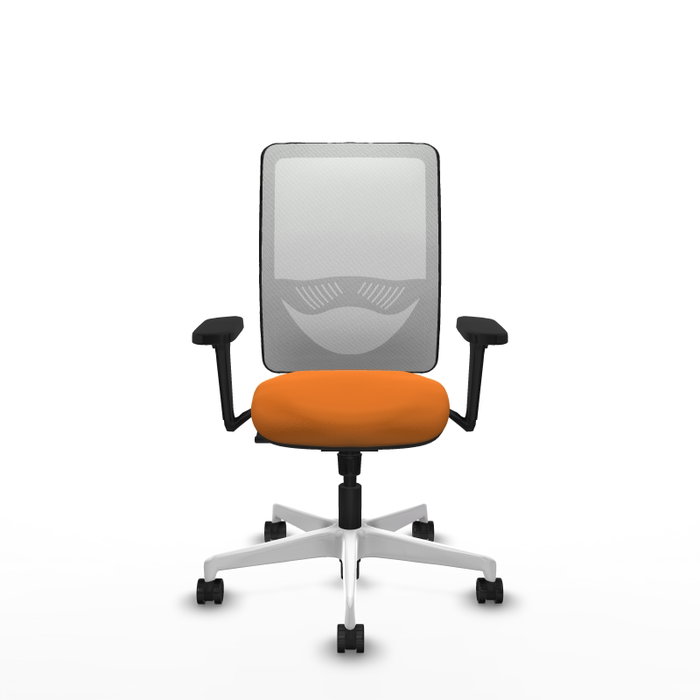 PIQUERAS Y CRESPO Silla de oficina Zulema Naranja y Blanco