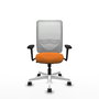 PIQUERAS Y CRESPO Silla de oficina Zulema Naranja y Blanco
