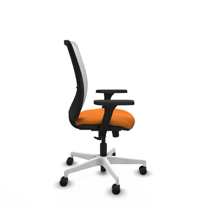 PIQUERAS Y CRESPO Silla de oficina Zulema Naranja y Blanco