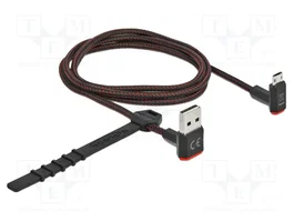 DeLOCK Cable EASY-USB 2.0 USB-A a Micro-B Angular 1 m Negro