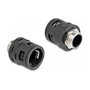DeLOCK Racor para conductos con rosca exterior de latón M25 negro, 2 unidades