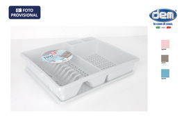 Inde Escurreplatos con Bandeja Toti 45 cm x 37 cm x 9 cm, Colores (4 Unidades)