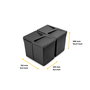 Emuca Kit de contenedores de reciclaje Recycle 2x15L Negro