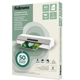 Funda Plastificar Fellowes Mate 154X216 (A5) 80Μ 50% Reciclado Paquete De 100