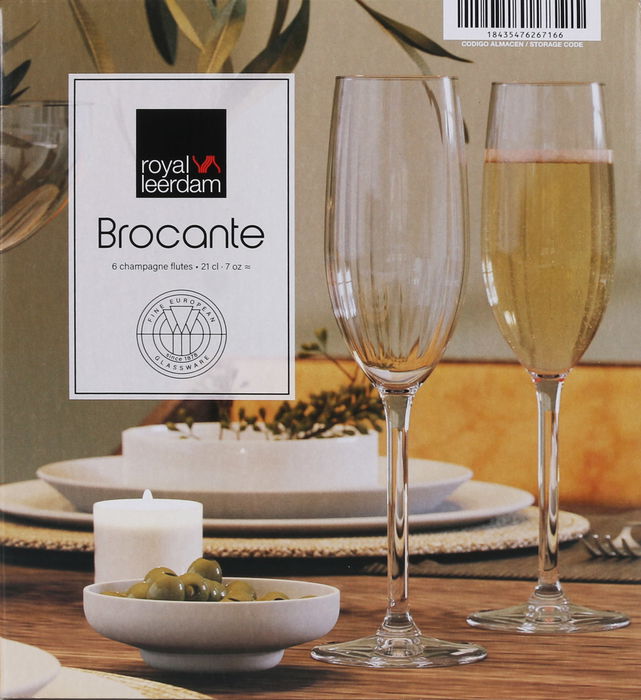 Royal Leerdam Set 6 Copas Champagne Brocante 21 cl