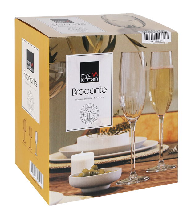 Royal Leerdam Set 6 Copas Champagne Brocante 21 cl