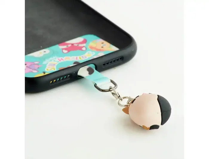 Wondee Charm Squishmallows Cam the Cat para Móvil - Colgante Decorativo Universal para Fundas, 100 x 20 x 58 mm