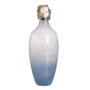 Ixia Botella Decorativa Azul Cristal 12 x 12 x 33 cm