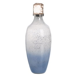 Ixia Botella Decorativa Azul Cristal 12 x 12 x 33 cm