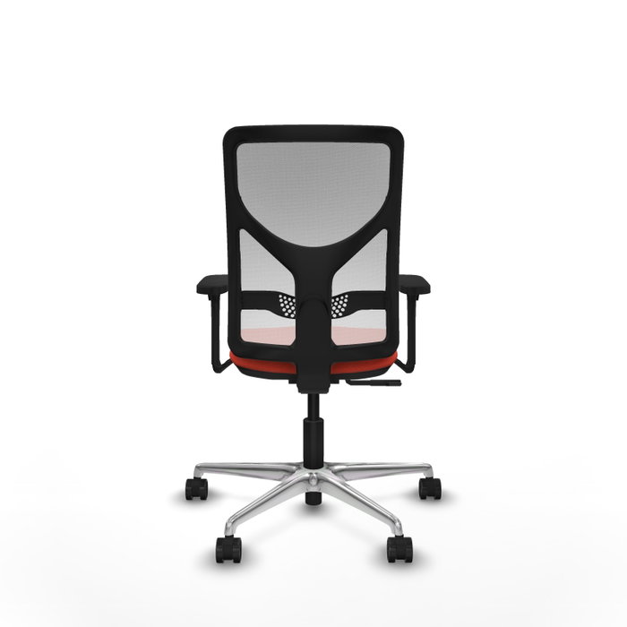 PIQUERAS Y CRESPO Silla de oficina Motilla con mecanismo Sincro, Naranja oscuro y Blanco