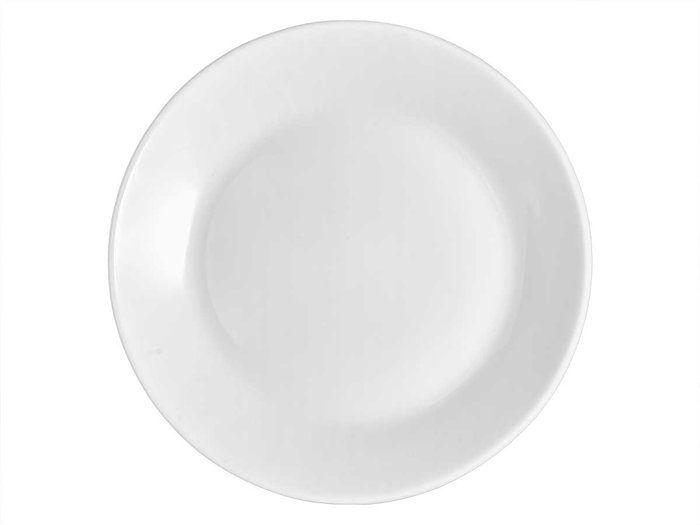 VIVALTO Plato Postre Liso Opal Blanco 18 cm Apto Lavavajillas Microondas (Set de 24)