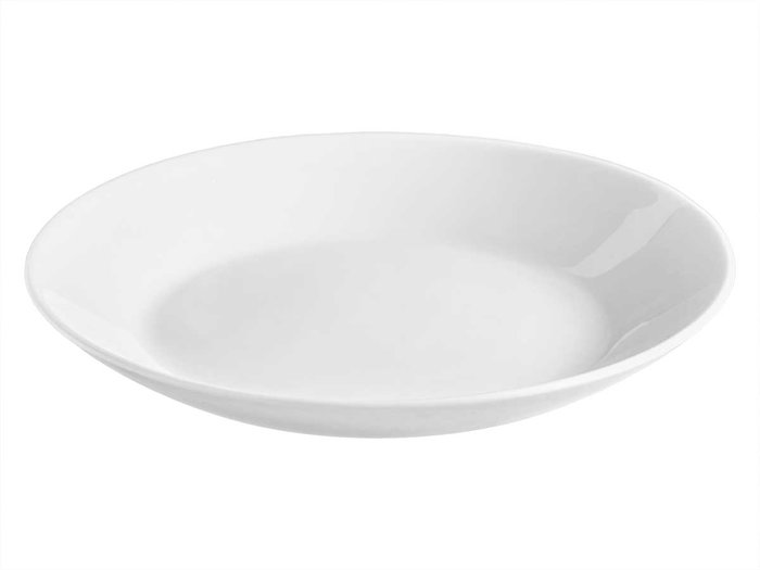 VIVALTO Plato Postre Liso Opal Blanco 18 cm Apto Lavavajillas Microondas (Set de 24)