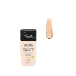 SANTE NATURKOSMETIK Maquillaje Fluido Radiant Care 03 Neutral Linen 30 ml - Base Líquida Vegana, Sin Agua ni Alcohol, Cobertura Ligera a Media, Acabado Radiante