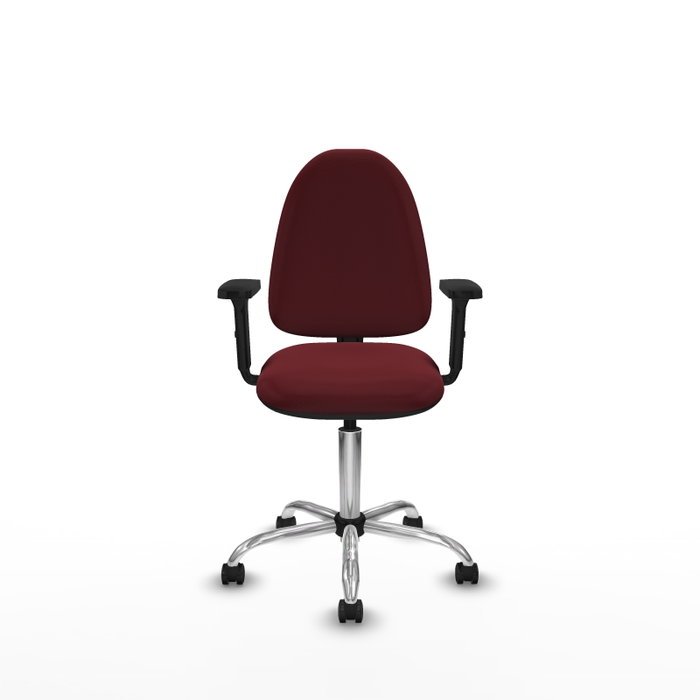 PIQUERAS Y CRESPO Silla de oficina Aýna Granate con Base Cromada