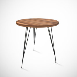 Hanah Home Mesa Auxiliar Nogal 40x44x40 cm