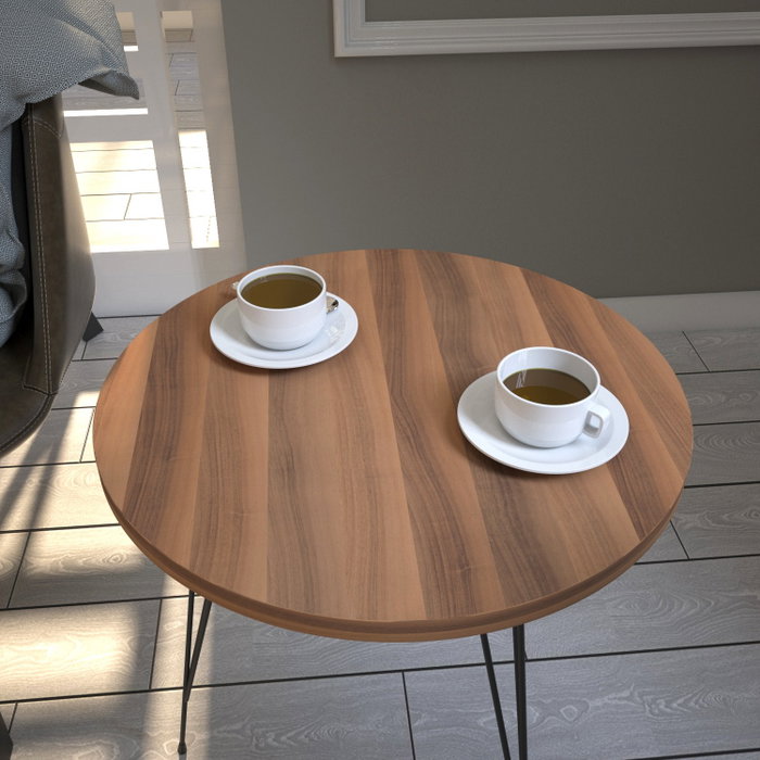 Hanah Home Mesa Auxiliar Nogal 40x44x40 cm