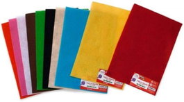 FIXO Pack de 10 planchas de fieltro colores surtidos 20x30cm 1,75mm