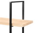 Giftdecor Estantería 4 Baldas 140x18x32 cm Metal y Plástico Negro y Madera