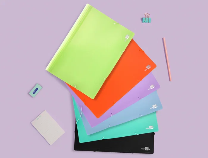 Liderpapel Carpeta Clasificadora Fuelle Polipropileno DIN A4 Amarillo Fluor Opaco 13 Departamentos