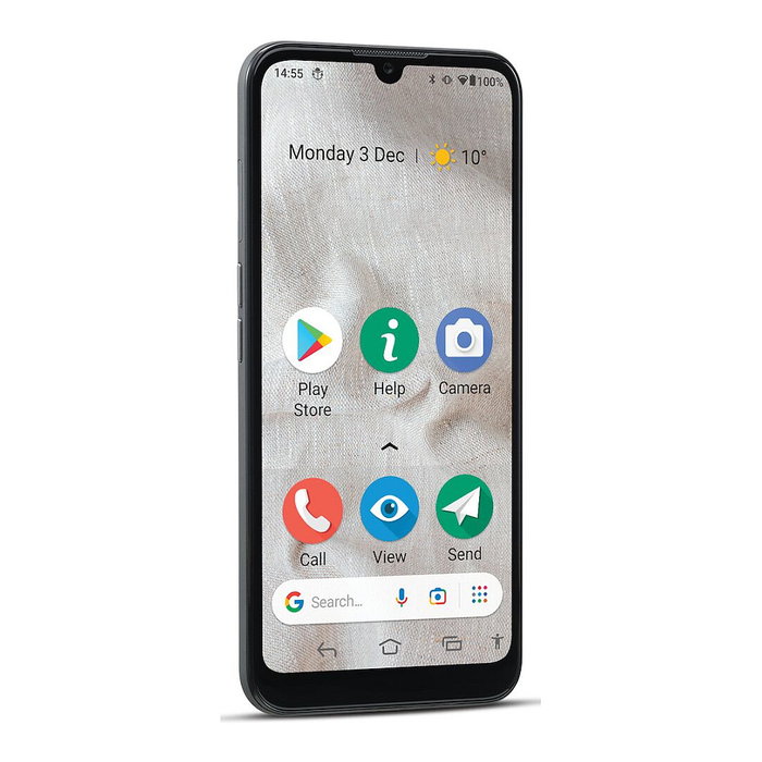 Doro 8100 Plus Smartphone Android 11 Go Edition - Pantalla 6.1" 1560x720, 32GB, 4G, Triple Camara 13MP, Bateria 3000 mAh, Color Gris