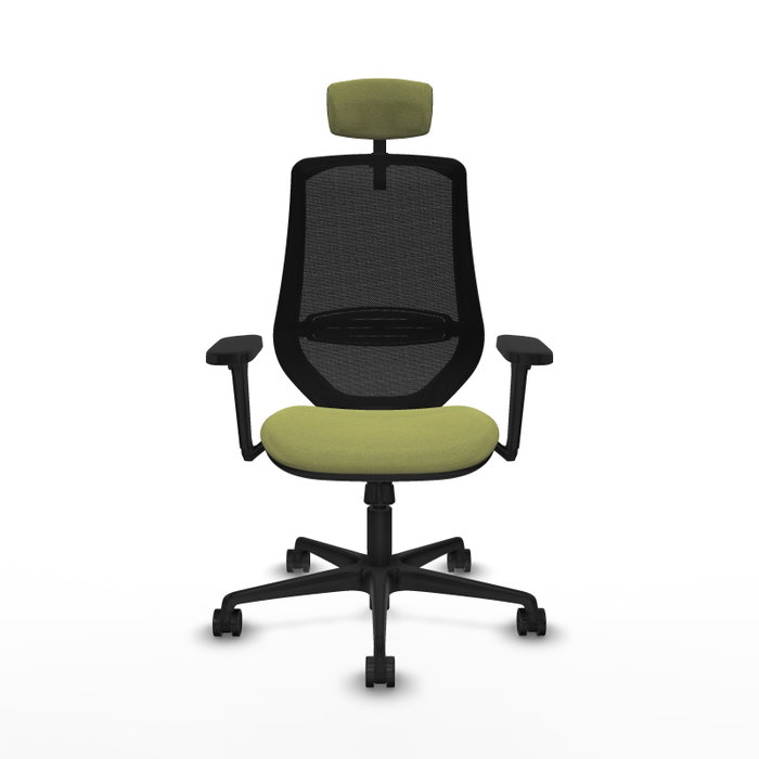 PIQUERAS Y CRESPO Silla de oficina Mardos con mecanismo Sincro, Verde oliva y Negro
