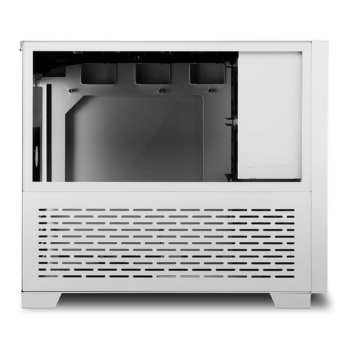 Sharkoon MS-Y1000 Micro Torre PC Blanco mATX/ITX con Panel de Vidrio Templado para Juegos