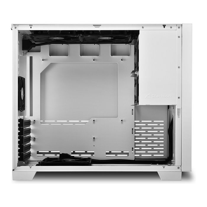 Sharkoon MS-Y1000 Micro Torre PC Blanco mATX/ITX con Panel de Vidrio Templado para Juegos