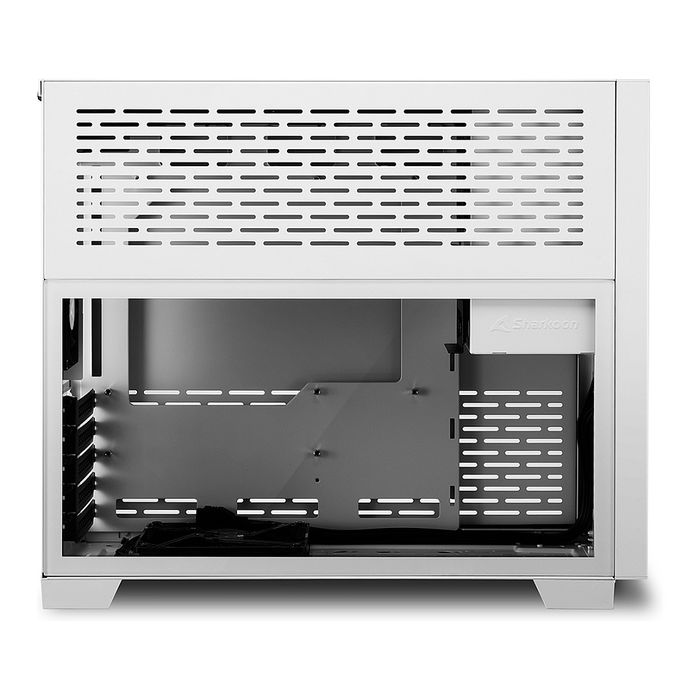 Sharkoon MS-Y1000 Micro Torre PC Blanco mATX/ITX con Panel de Vidrio Templado para Juegos