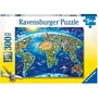 Ravensburger Puzzle 300 Piezas XXL - Mapa de los monumentos del mundo