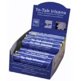 IRISANA To-Tab Toallitas Limpiadoras Hipoalergénicas 100% Natural, Expositor 21 Tubos, Toallitas Comprimidas para Niños, Viaje, Gimnasio