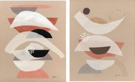 DKD Home Decor Cuadro Lienzo Pino Abstracto Surtido de 2 Piezas
