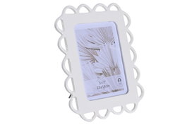 DKD Home Decor Marco de Fotos de Cerámica Blanco 10x15 Scandi