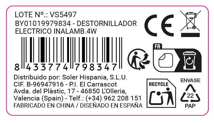 Bricotech Destornillador Eléctrico Inalámbrico 4W