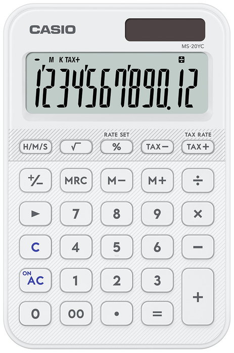 Casio MS-20YC-WE Calculadora de Sobremesa 12 Dígitos Blanco