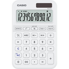Casio MS-20YC-WE Calculadora de Oficina de Sobremesa Blanco 12 Dígitos