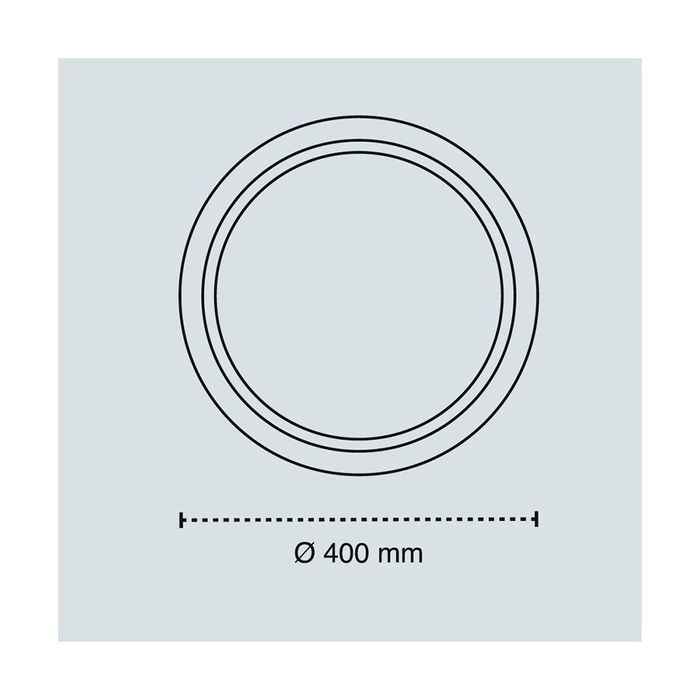 Cristalrecord Plafón LED Circular Charly 46W 3CCT (3000K-4000K-6000K) Dimmable 5060 Lm Blanco con Mando a Distancia Ø40x7cm