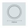 Cristalrecord Plafón LED Circular Charly 46W 3CCT (3000K-4000K-6000K) Dimmable 5060 Lm Blanco con Mando a Distancia Ø40x7cm
