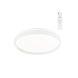 Cristalrecord Plafón LED Circular Charly 46W 3CCT (3000K-4000K-6000K) Dimmable 5060 Lm Blanco con Mando a Distancia Ø40x7cm