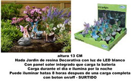 ALTUNA Hada Decorativa de Jardín en Resina 13 cm