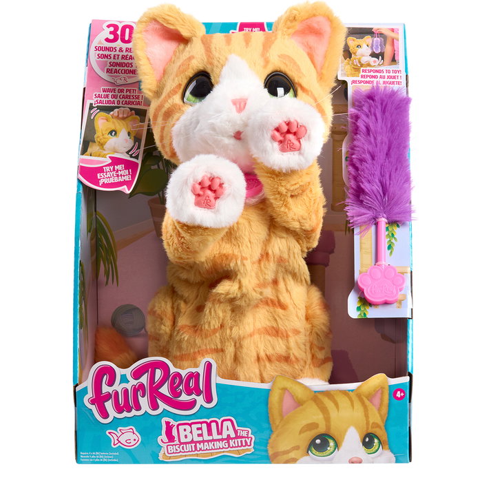 Just Play Furreal Bella Gatita que Hace Galletas - Peluche Interactivo con Sonidos y Movimientos - +4 Años