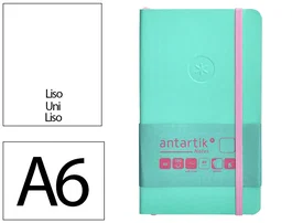 Antartik Cuaderno A6 Tapa Blanda Hojas Lisas Rosa y Turquesa 100 Hojas 80 gr FSC