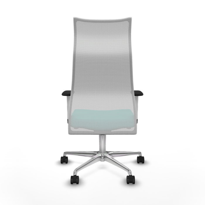 PIQUERAS Y CRESPO Sillón Albacete con mecanismo Sincro, Similpiel Turquesa y Malla Blanca PIQUERAS Y CRESPO Sillón Albacete con mecanismo Sincro, Similpiel Turquesa y Malla Blanca