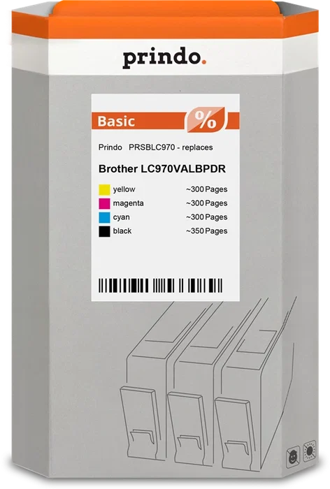 Prindo Multipack PRSBLC970 Basic negro / cian / magenta / amarillo Prindo Multipack PRSBLC970 Basic negro / cian / magenta / amarillo