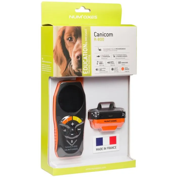 Num'Axes CANICOM R-800 Kit Completo de Adiestramiento para Perros Recargable Naranja - AAABJ45639 Num'Axes CANICOM R-800 Kit Completo de Adiestramiento para Perros Recargable Naranja - AAABJ45639