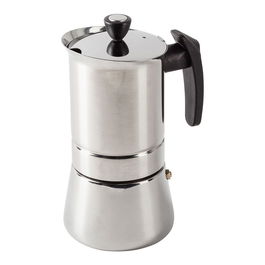 San Ignacio Cafetera SG-3593 Italiana Acero Inoxidable 9 Tazas Inducción Vitrocerámica Gas Acero Carbono Acabado Brillante