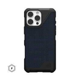 Urban Armor Gear Metropolis LT Funda para Apple iPhone 16 Pro Max con MagSafe y Kevlar, Azul Mallard, Resistente a Golpes