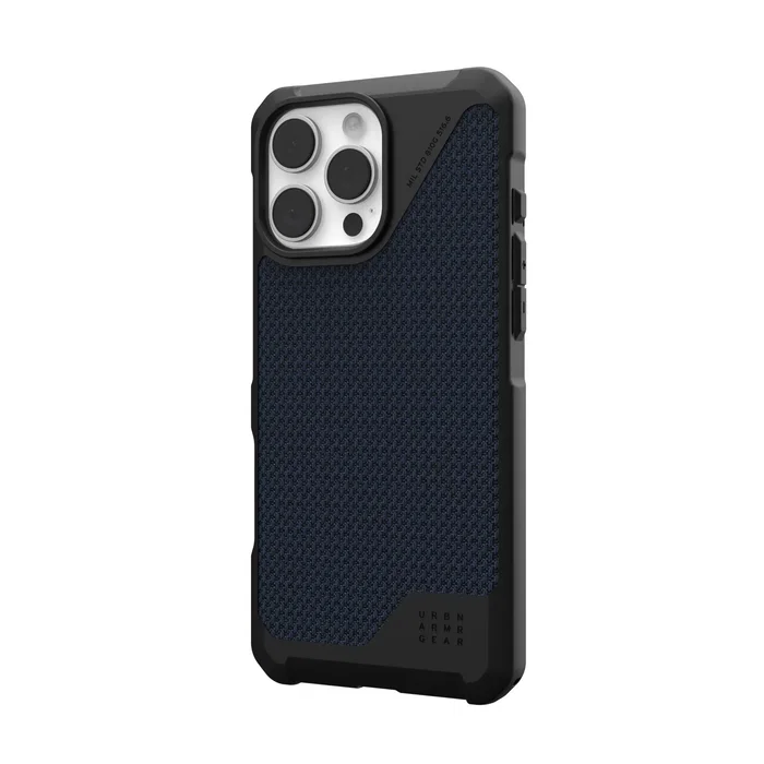 Urban Armor Gear Metropolis LT Funda para Apple iPhone 16 Pro Max con MagSafe y Kevlar, Azul Mallard, Resistente a Golpes